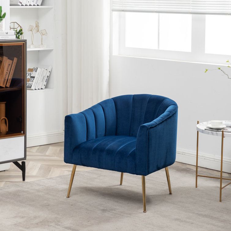 Navy velvet online armchairs